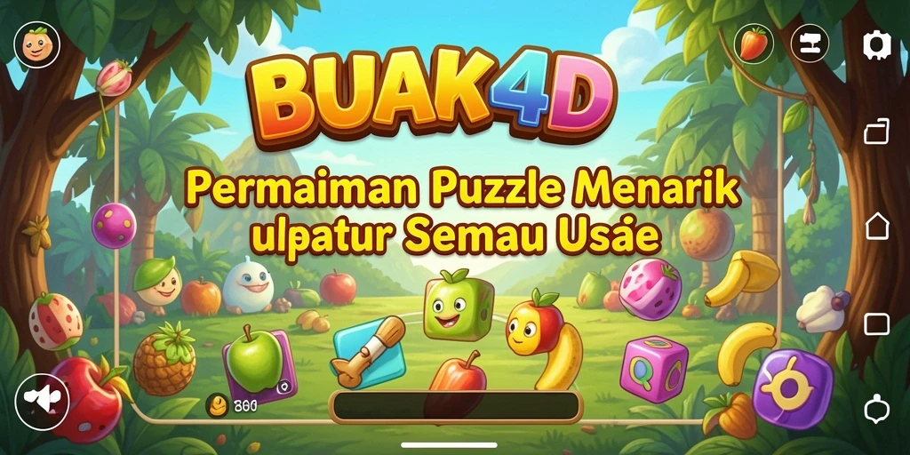 Tampilan gameplay BUAH4D yang menarik di level Puzzle.