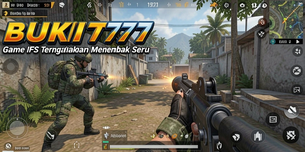 Tampilan gameplay seru dari BUKIT777 dengan aksi menembak yang intens.