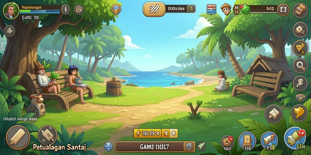 Screenshot gameplay C0077 menampilkan karakter aktif dalam permainan Idle.