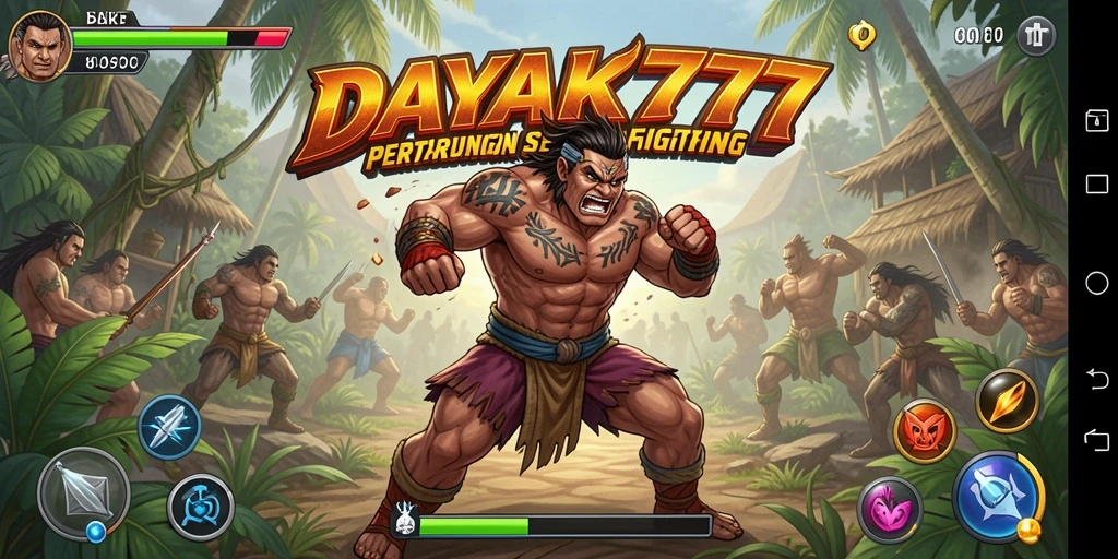 Tampilan gameplay <strong>DAYAK777</strong> dengan pertarungan yang intens dan grafis menawan.