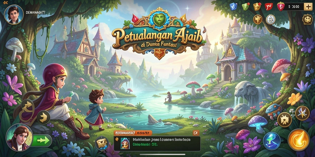 Tangkapan layar DEWANAGA77 menunjukkan dunia petualangan yang menakjubkan.