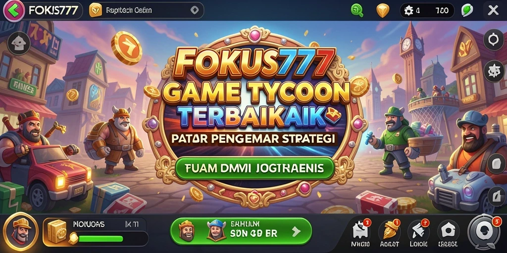 Screenshot gameplay FOKUS777 dengan elemen Tycoon yang menarik.