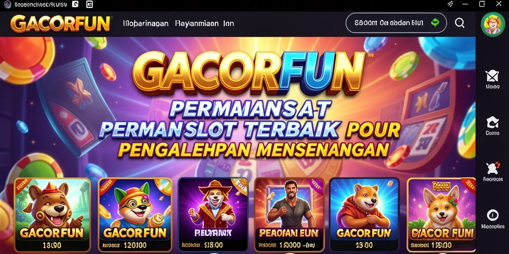 Gameplay Slot GACORFUN yang mengasyikkan dan penuh warna.