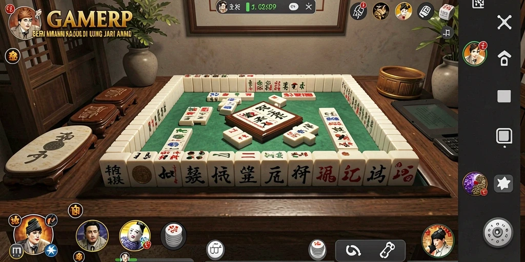 Tampilan gameplay Mahjong yang menarik dan menyenangkan.