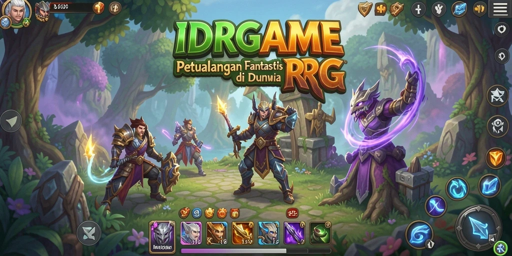 Tampilan menakjubkan dari karakter dan dunia IDRGAME saat gameplay berlangsung.