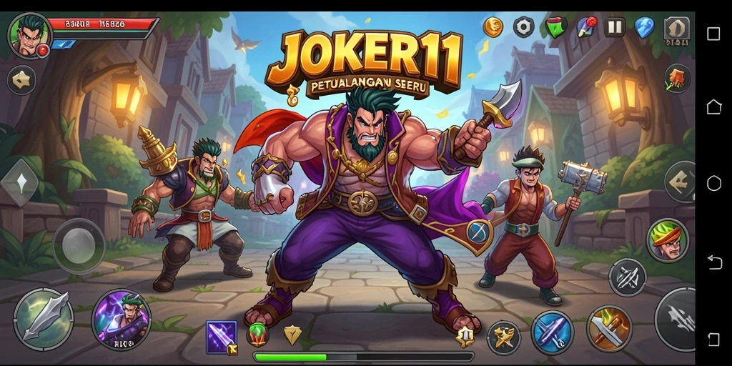 Screenshot gameplay JOKER11 menampilkan aksi epik dalam dunia RPG.