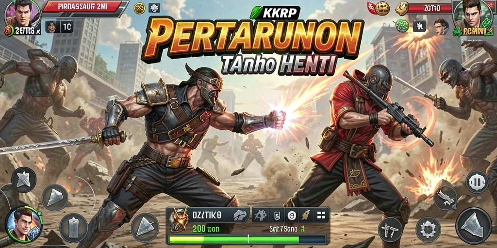 Screenshot KKRP menampilkan aksi pertempuran yang mendebarkan.