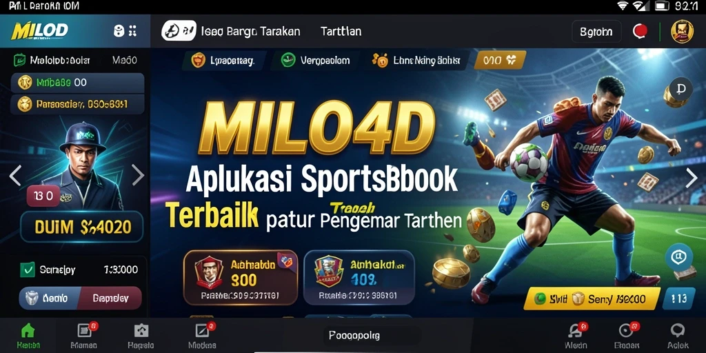 Tampilan Gameplay Sportsbook di MILO4D yang menarik dan interaktif.