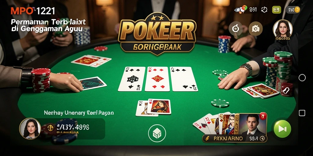 Tampilan gameplay Poker menarik di MPO1221.