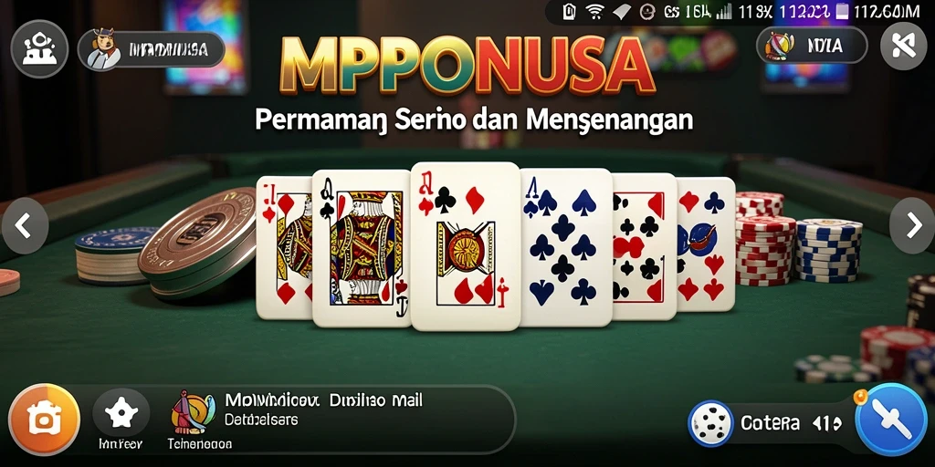 Tampilan gameplay Domino seru di MPONUSA dengan grafis menarik.
