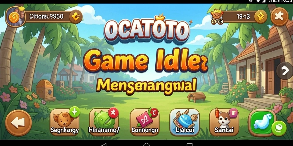 Tangkapan layar OCATOTO menunjukkan karakter yang lucu dalam gameplay santai.