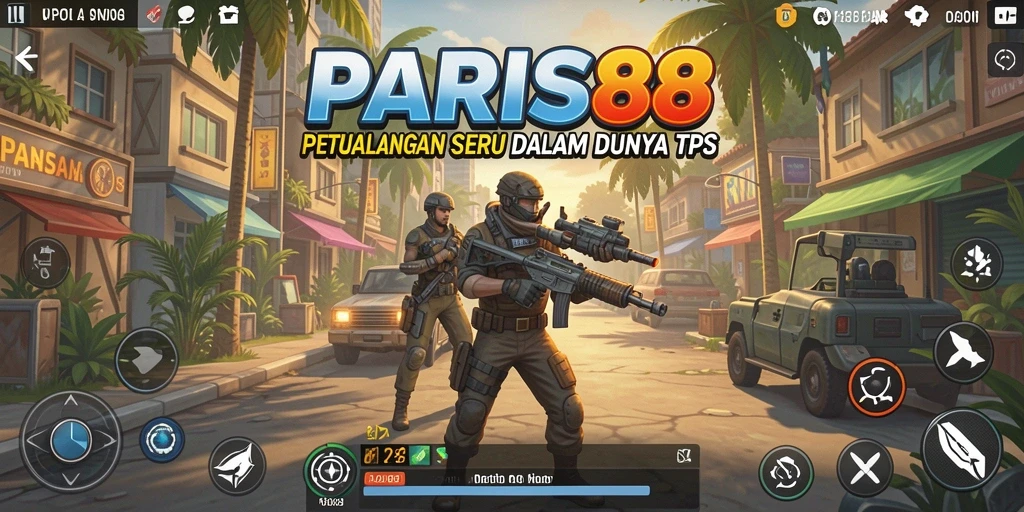 Tangkapan layar menampilkan aksi intens dalam <strong>PARIS88</strong> dengan gameplay TPS yang seru.