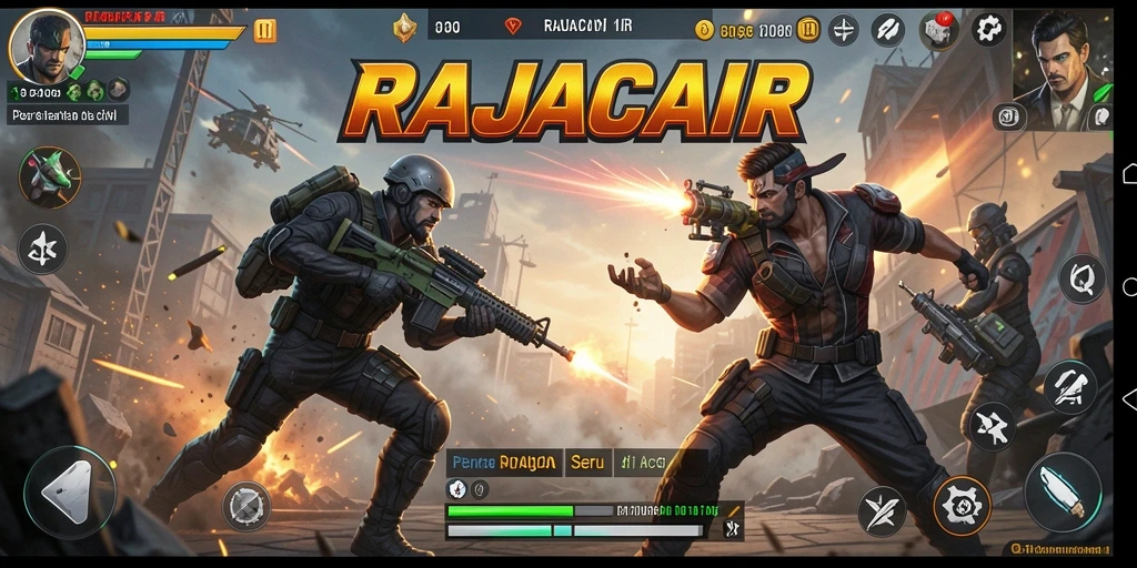 Tampilan seru dari gameplay RAJACAIR dalam aksi pertarungan