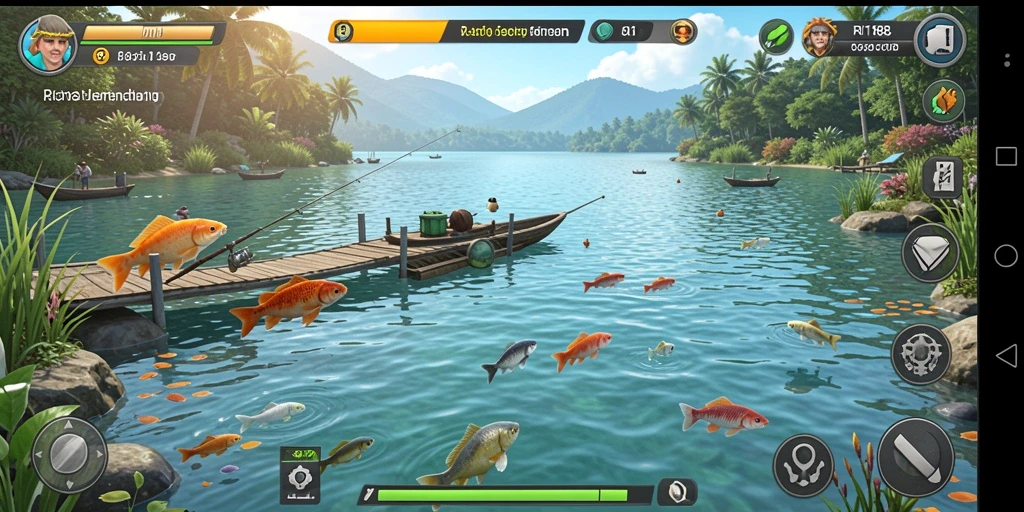 Tampilan gameplay RI188 yang mendebarkan dalam memancing.