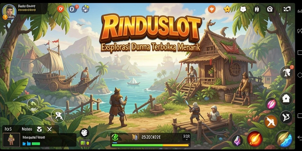 Tangkapan layar gameplay RINDUSLOT menunjukkan eksplorasi dunia yang luas.