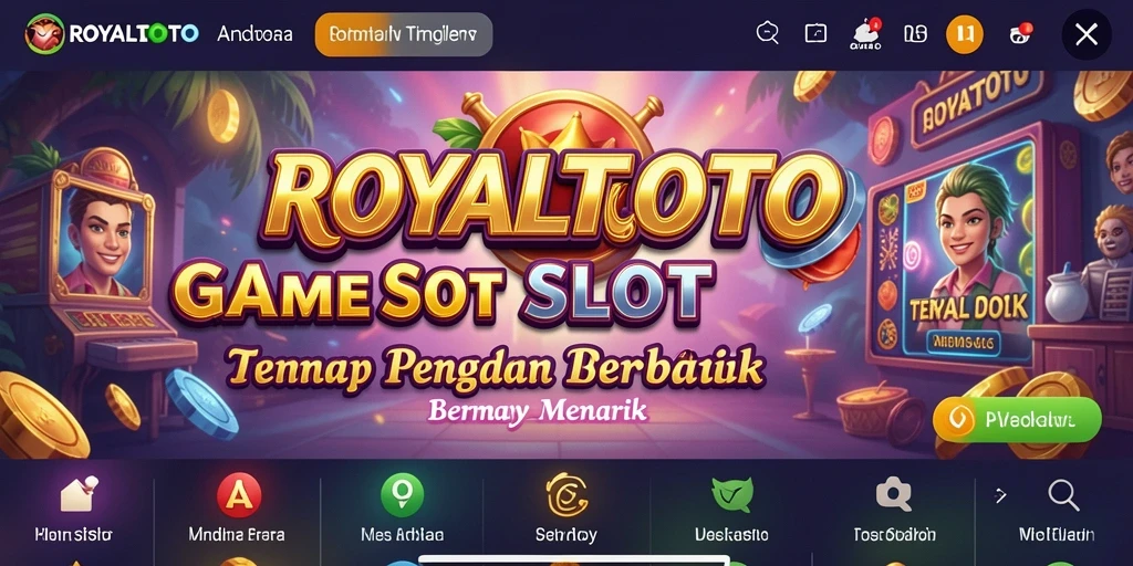 Screenshot permainan ROYALTOTO menampilkan grafis slot yang menarik dan efek suara yang memikat.