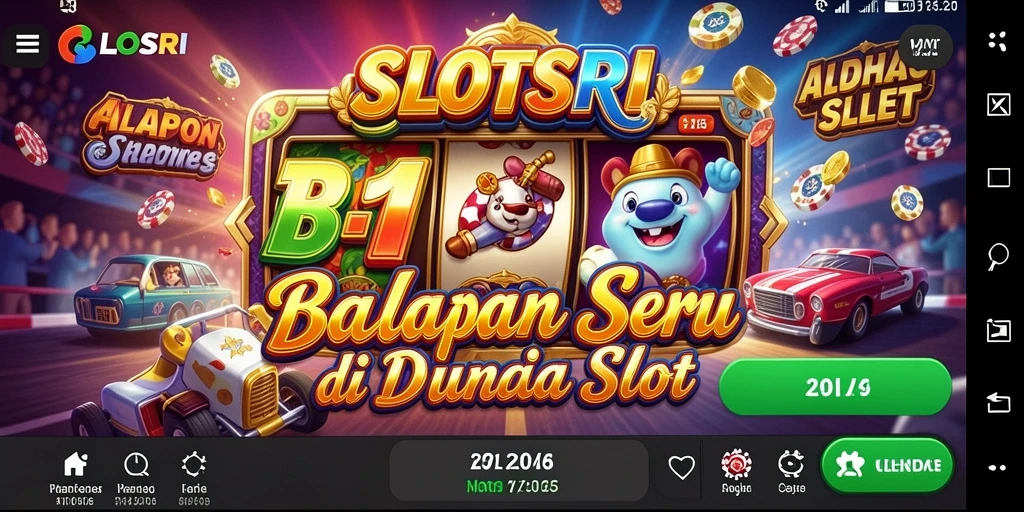 Tampilan utama gameplay SLOTSRI yang memukau dan kompetitif.