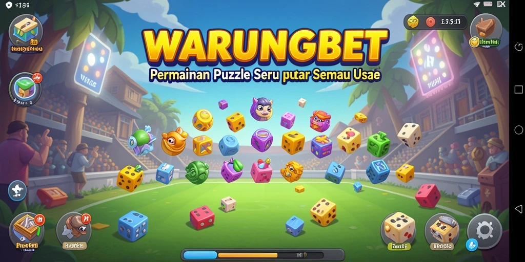 Tampilan gameplay puzzle yang menarik di WARUNGBET.