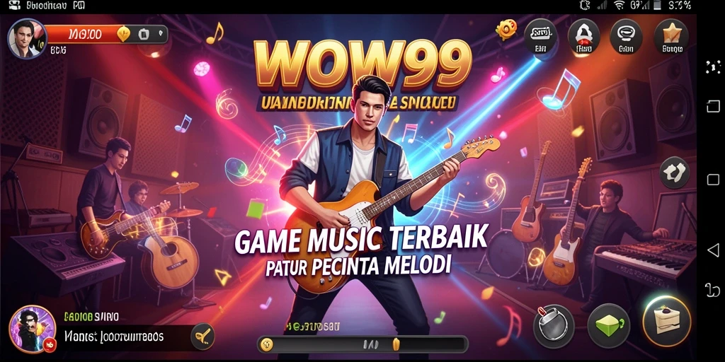 Tampilan gameplay WOW99 yang menarik dan interaktif saat bermain musik.